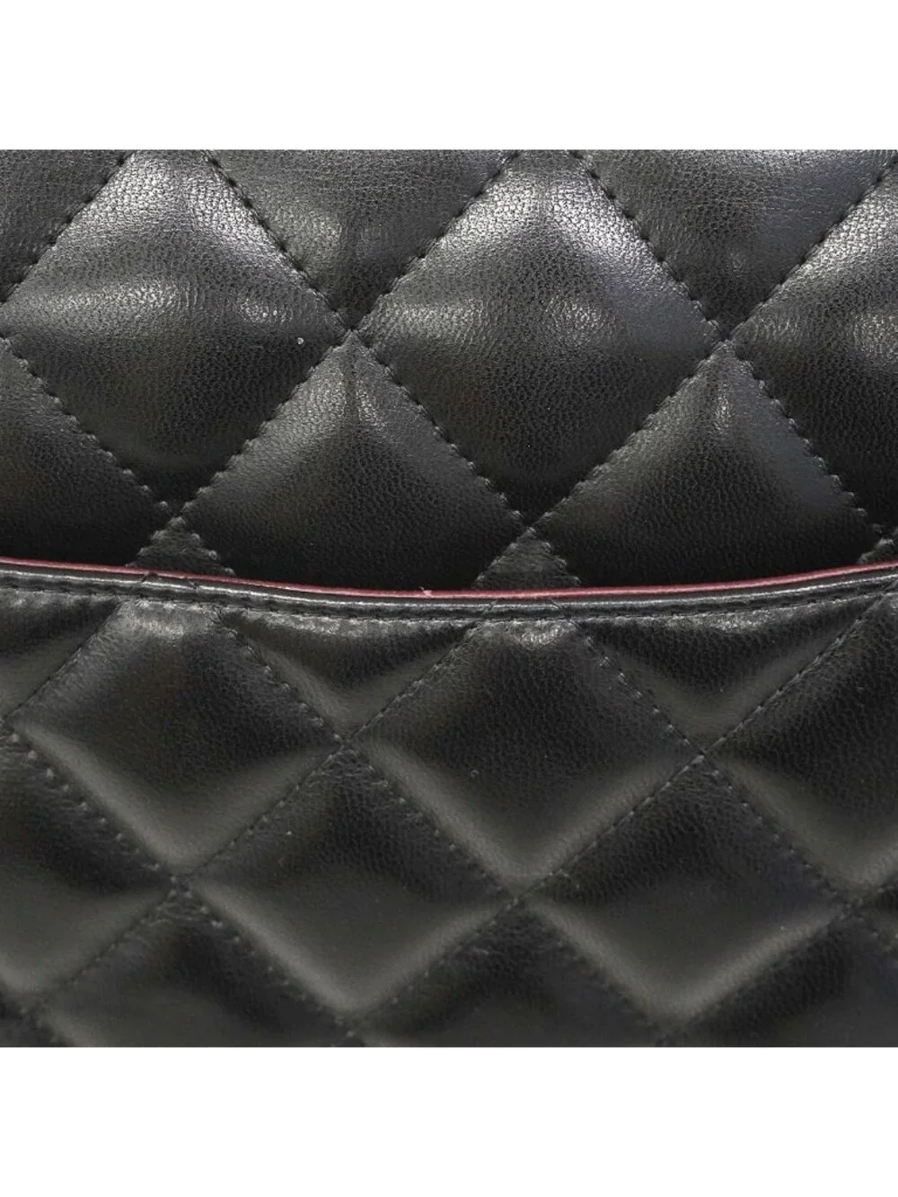 Chanel Shoulder Bag Maxi Quilted Lambskin Black Gold